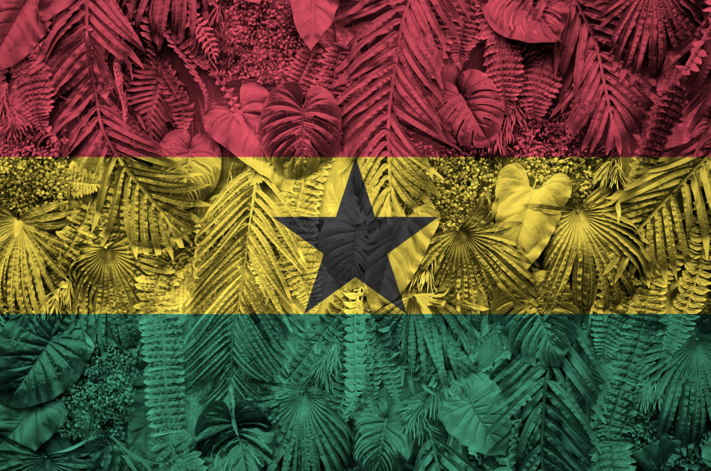 Ghana flag color pattern